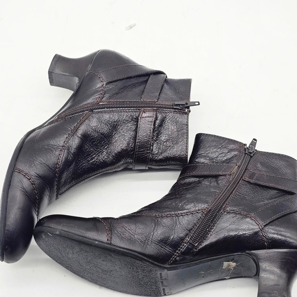 Paul Green Ankle Boots Women Size 6 Brown Leather Buckle Kitten Heel  Austria